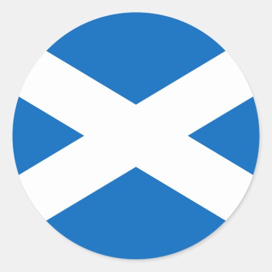Vlag van Schotland Ronde Sticker (Voorkant)