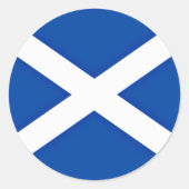 Vlag van Schotland Ronde Sticker (Voorkant)