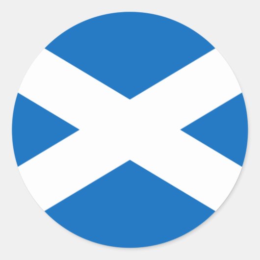Vlag van Schotland - Schotse vlag Ronde Sticker (Voorkant)