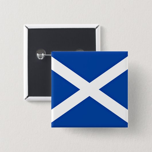 Vlag van Schotland Vierkante Button 5,1 Cm (Voorkant /achterkant)