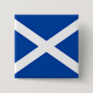 Vlag van Schotland Vierkante Button 5,1 Cm