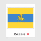 Vlag van Schwerin, Duitsland Sticker (Vel)