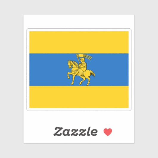 Vlag van Schwerin, Duitsland Sticker (Vel)
