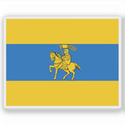 Vlag van Schwerin, Duitsland Sticker (Voorkant)
