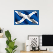 Vlag van Scotland Bratach nàiseanta na h-Alba Prin Poster (Thuiskantoor)