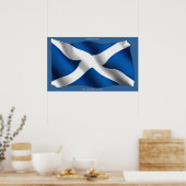 Vlag van Scotland Bratach nàiseanta na h-Alba Prin Poster (Keuken)