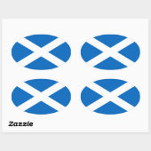 Vlag van Scotland Oval Sticker (Vel)