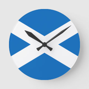 Vlag van Scotland Wall Clock Ronde Klok