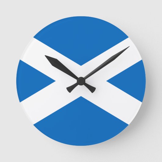 Vlag van Scotland Wall Clock Ronde Klok (Voorkant)