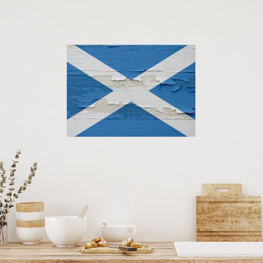 Vlag van Scotland Weathered Poster (Keuken)