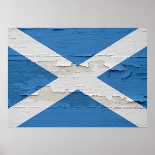 Vlag van Scotland Weathered Poster (Voorkant)