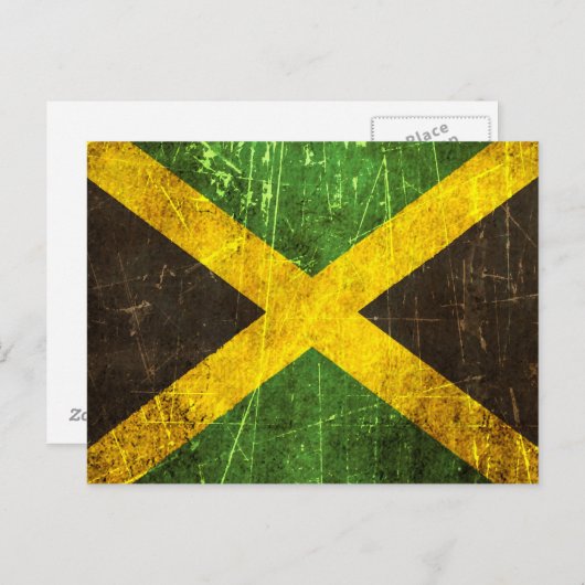 vlag van Scratched and Worn Briefkaart (Voorkant / Achterkant)