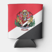 Vlag van Sealand, met wapenschild bovenaan Blikjeskoeler (Voorkant)