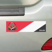 Vlag van Sealand, met wapenschild bovenaan Bumpersticker (Op auto)