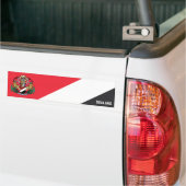Vlag van Sealand, met wapenschild bovenaan Bumpersticker (Op Truck)