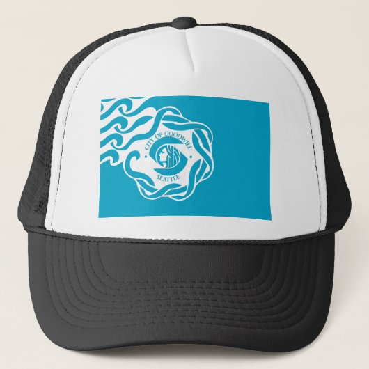 Vlag van Seattle Trucker Pet (Voorkant)