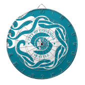 Vlag van Seattle (WA) Dartbord (Voorkant)