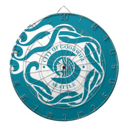 Vlag van Seattle (WA) Dartbord