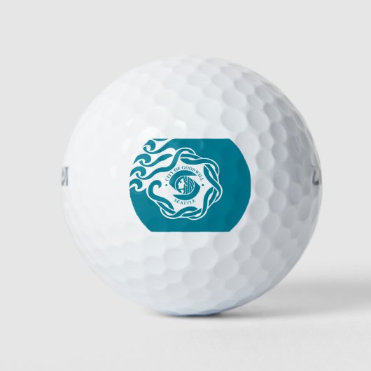 Vlag van Seattle (Washington) Golfballen (Voorkant)