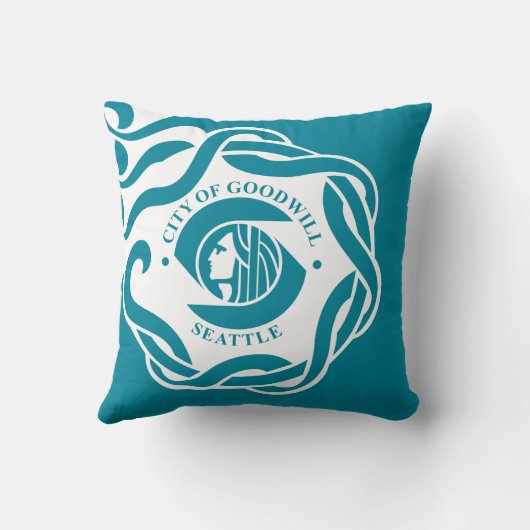 Vlag van Seattle (Washington) Kussen (Achterkant)