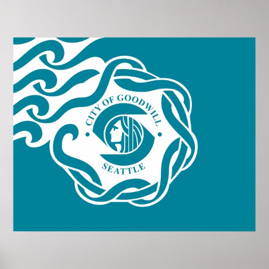 Vlag van Seattle (Washington) Poster (Voorkant)