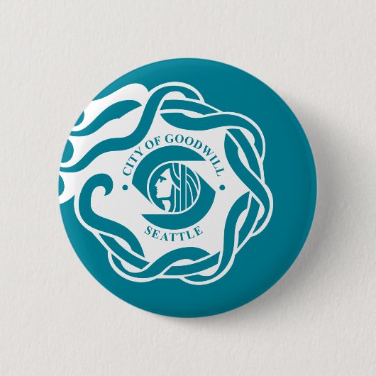 Vlag van Seattle (Washington) Ronde Button 5,7 Cm (Voorkant)