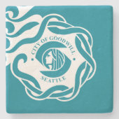 Vlag van Seattle (Washington) Stenen Onderzetter (Voorkant)