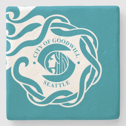 Vlag van Seattle (Washington) Stenen Onderzetter (Voorkant)