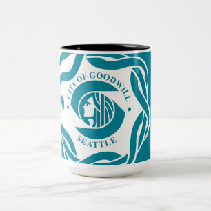 Vlag van Seattle (Washington) Tweekleurige Koffiemok