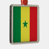 Vlag van Senegal (Afrika) Metalen Ornament (Rechts)