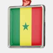Vlag van Senegal (Afrika) Metalen Ornament (Links)