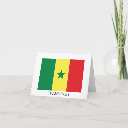 Vlag van Senegal Bedankkaart (Voorkant)