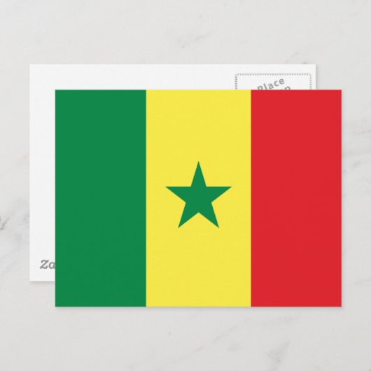 Vlag van Senegal Briefkaart (Voorkant / Achterkant)