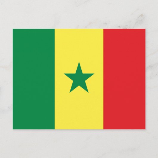 Vlag van Senegal Briefkaart (Voorkant)