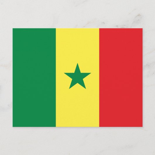 Vlag van Senegal Briefkaart (Voorkant)