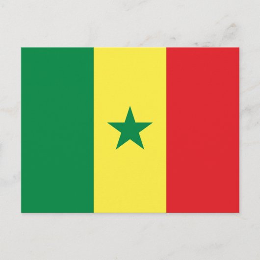 Vlag van Senegal Briefkaart (Voorkant)