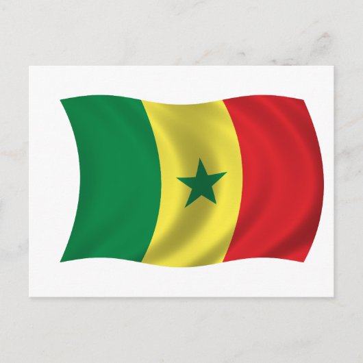 Vlag van Senegal Briefkaart (Voorkant)
