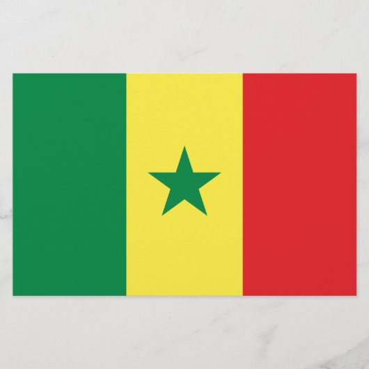Vlag van Senegal Briefpapier (Voorkant)