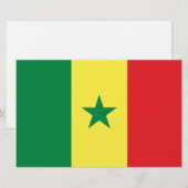 Vlag van Senegal Briefpapier (Voorkant / Achterkant)