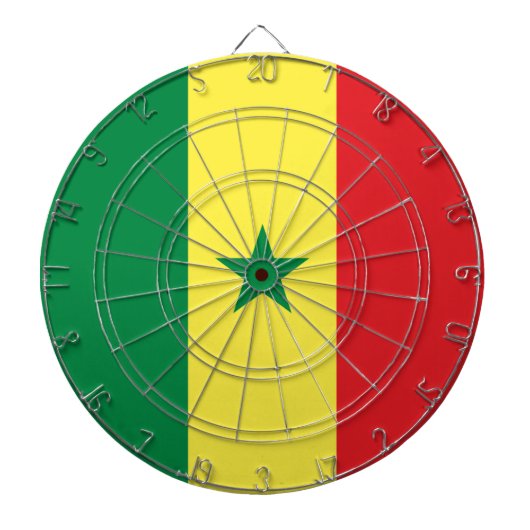 Vlag van Senegal Dartbord (Voorkant)