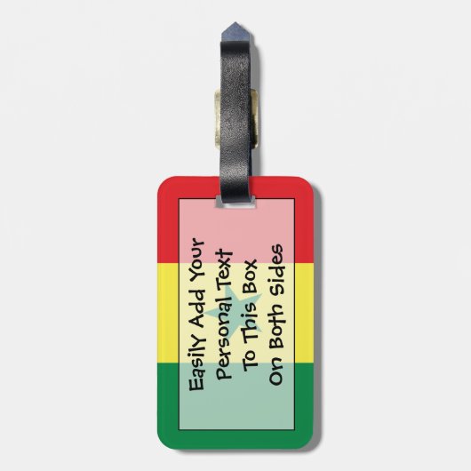 Vlag van Senegal - Easy ID Personal Bagagelabel (Achterkant verticaal)