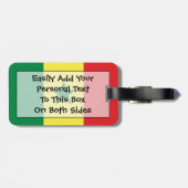 Vlag van Senegal - Easy ID Personal Bagagelabel (Achterkant horizontaal)