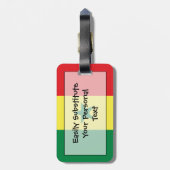 Vlag van Senegal - Easy ID Personal Bagagelabel (Achterkant verticaal)
