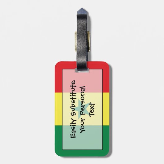 Vlag van Senegal - Easy ID Personal Bagagelabel (Achterkant verticaal)