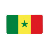 Vlag van Senegal-etiketten Etiket (Voorkant)