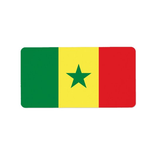 Vlag van Senegal-etiketten Etiket (Voorkant)