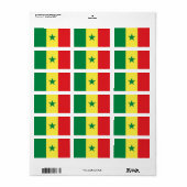 Vlag van Senegal-etiketten Etiket (Full Sheet)