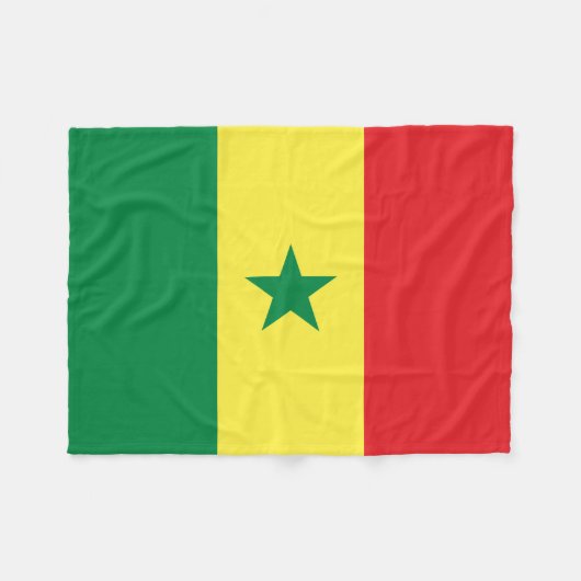 Vlag van Senegal Fleece Deken (Voorkant (Horizontaal))