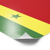 Vlag van Senegal Foto Afdruk (Hoek)