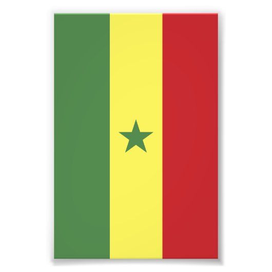 Vlag van Senegal Foto Afdruk (Voorkant)